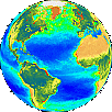SST picture of spherical Earth in false color